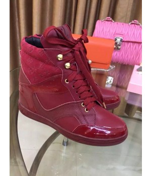 Louis Vuttion Cliff Calfskin Top Sneaker Burgundy 2015 (HD4032-092441 )