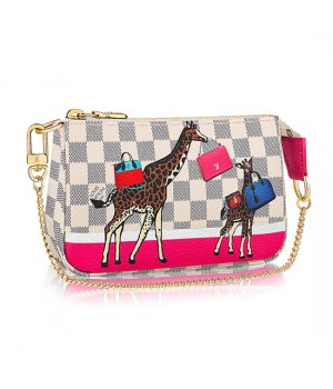 Louis Vuitton Mini Pochette Accessoires N62200 Damier Azur Canvas