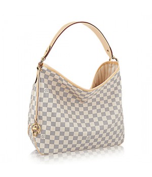 Louis Vuitton N41464 Delightful MM Hobo Bag Damier Azur Canvas