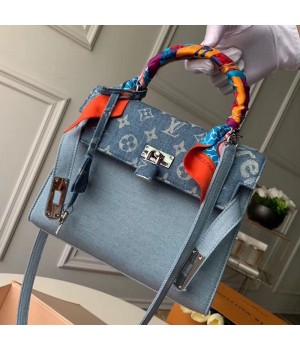 Louis Vuitton x Supreme Denim Humble Travel Kelly Top Handle Bag M49991 2019 (KIKI-9050603 )