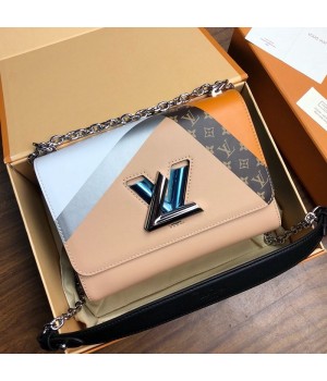Louis Vuitton Twist Denim MM Chain Bag M50280 Pink 2019 (LVSJ-9032203 )
