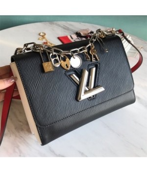 Louis Vuitton Love Lock Charms Twist MM in Epi Leather M52894 Black 2019 (LVSJ-9021421 )