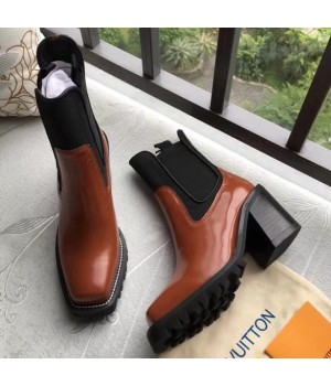 Louis Vuitton Patent Leather Limitless Ankle Boot Brown 2018 (GD2057-8082147 )