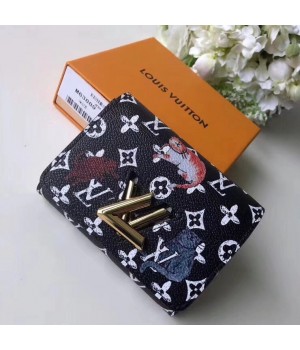 Louis Vuitton Catogram Cats and Dogs Twist Compact Walet M63889 Black 2019 (TINO-8122518 )