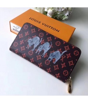 Louis Vuitton Catogram Cats Zippy Wallet M63875 Brown 2019 (TINO-8122517 )