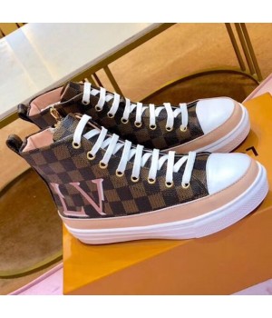 Louis Vuitton LV Damier Canvas High-top Stellar Sneaker Boots 1A5NAC 2019 (1054-9062504 )