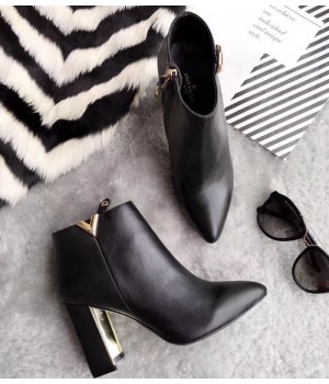 Louis Vuitton Black Cafskin Upper East Low Boot  (LG-8030108 )