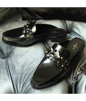 Louis Vuitton Patent Leater Academy Open Flat Loafer 2017 (GD4005-7030407 )