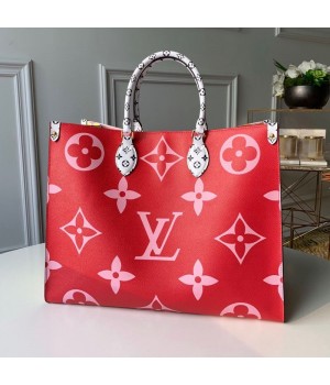Louis Vuitton Onthego Shopper Tote Bag M44569 Red/Pink 2019 (KD-9042629 )