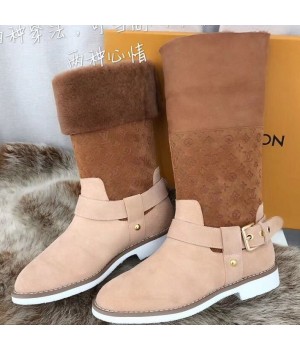 Louis Vuitton Suede & Shearling Boot Brown 2018 (GD1054-8121507 )