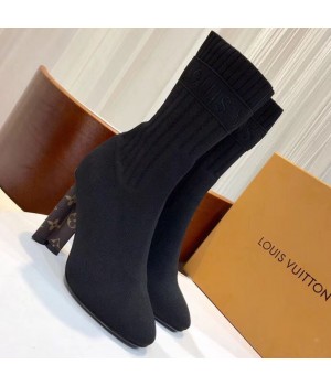 Louis Vuitton Fabric Silhouette Ankle Boot Black 2018 (GD1054-8121518 )
