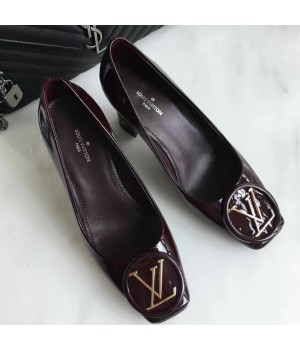 Louis Vuitton Patent Leather Pump Burgundy 2016 (GD4005-6101513 )