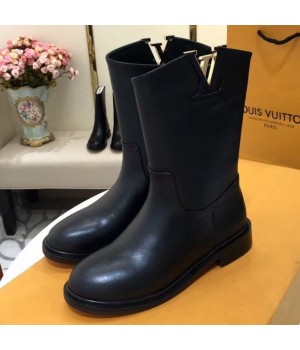 Louis Vuitton Black Calfskin Short Boot 2018 (GD1054-8121532 )