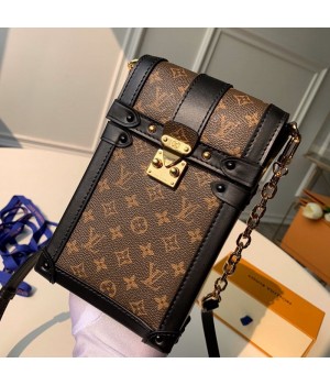 Louis Vuitton Monogram Canvas Phone Holder Mini Bag M63913 Black 2019 (KD-9040110 )