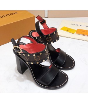 Louis Vuitton Horizon Monogram Heel 10cm Sandals Black 2019 (KER-9022526 )