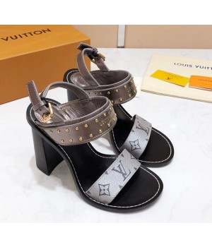 Louis Vuitton Horizon Monogram Heel 10cm Sandals Silver 2019 (KER-9022527 )