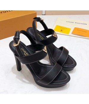 Louis Vuitton New Wave Heel Sandals Black 2019 (KER-9022528 )