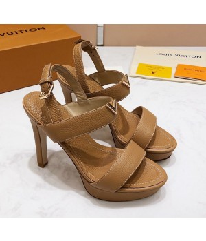 Louis Vuitton New Wave Heel Sandals Dark Beige  2019 (KER-9022532 )