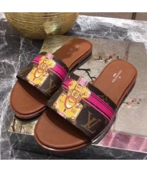 Louis Vuitton Monogram Canvas Lock It Flat Mule 1A43E8 2018 (GD5023-8042116 )