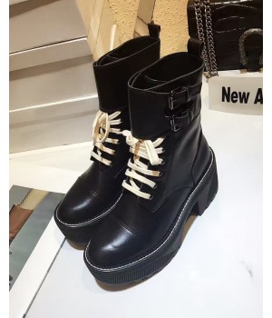 Louis Vuitton Fighter Platform Half Boot in Black 2016 (GD4029-6081335 )