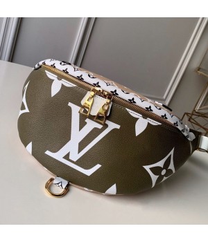 Louis Vuitton Giant Monogram Canvas Bumbag/Belt Bag M44611 Khaki Green 2019 (FANG-9043024 )