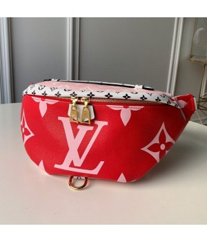 Louis Vuitton Giant Monogram Canvas Bumbag/Belt Bag M44575 Red/Pink 2019 (FANG-9043025 )