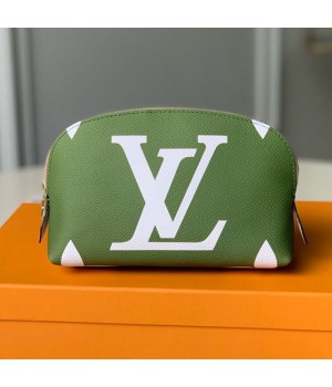 Louis Vuitton Giant Monogram Canvas Pochette Cosmetic Pouch M67693 Khaki Green 2019 (FANG-9043026 )