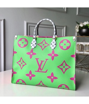 Louis Vuitton Giant Monogram Shopping Tote Bag M44570 Green/Lilac 2019 (KD-9043030 )