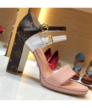 Louis Vuitton Matchmake Double Buckle High-Heel Platform Sandal Light Pink 2019 (1054-9070307 )