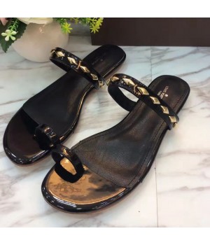 Louis Vuitton Unchain Thong Sandal Black 2017 (LG-7020629 )