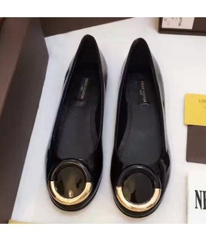 Louis Vuitton Circle Patent Calfskin Flat Ballerina Black (GD2083-6102009 )