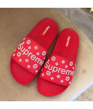 Louis Vuitton Supreme Madeline Flat Sandals Red 2019 (HZJ-9040829 )