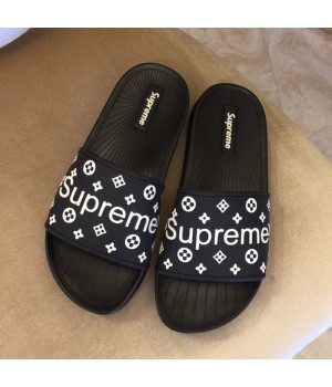 Louis Vuitton Supreme Madeline Flat Sandals Black 2019 (HZJ-9040830 )
