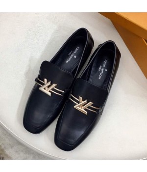 Louis Vuitton Upper Case Flat Loafer 1A4EV9 Black Leather 2019 (HZJ-9040834 )