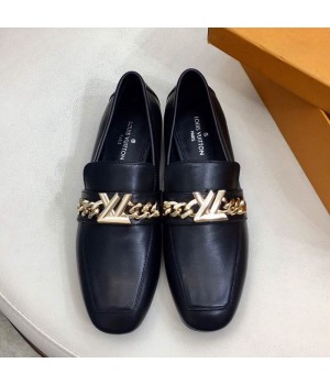 Louis Vuitton Upper Case Flat Loafer 1A4XE7 Black Leather 2019 (HZJ-9040833 )