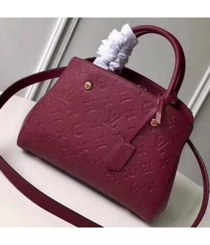 Louis Vuitton Monogram Empreinte Leather Montaigne BB Bag M41503 Raisin 2019 (F-9010908 )