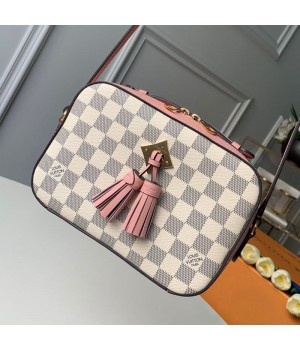 Louis Vuitton Saintonge Top Handle Bag N40155 Damier Azur Canvas/Pink 2019 (KD-9041135 )