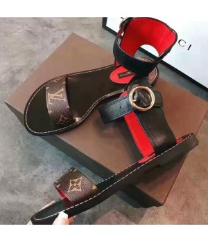 Louis Vuitton Monogram Canvas Abraham Sarh Sandal Red/Black 2017 (LG-7061001 )