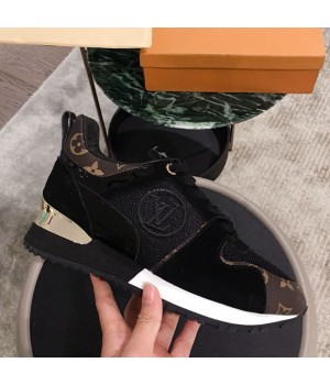 Louis Vuitton Run Away Sneaker 1A4XNL Black/Monogram Canvas 2019(For Men and Women) (KL-9031111 )