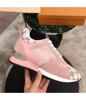 Louis Vuitton Run Away Sneaker 1A4XNL Pink/Damier Azur Canvas 2019(For Men and Women) (KL-9031115 )