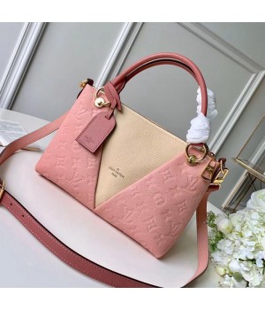 Louis Vuitton V Tote BB Monogram Empreinte Leather M44455 Pink/Creme Beige 2019 (FANG-9041137 )