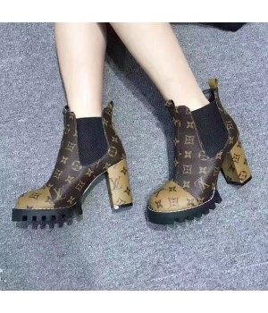Louis Vuitton Star Trail Ankle Boots 1A2ZNK Brown/Yellow 2017 (GD5023-7082334 )