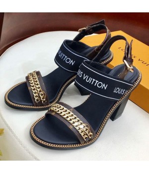 Louis Vuitton Passenger High Heel Chain Slingback Sandals 2019 (1050-9061814 )