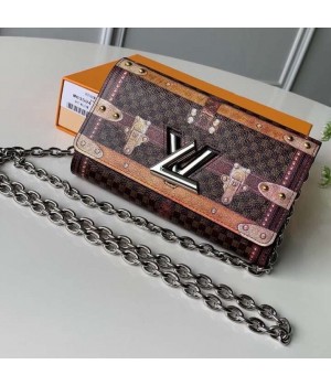 Louis Vuitton Transformed Damier Canvas Twist Chain Wallet M63594 2018 (F-9012125 )