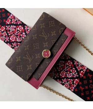 Louis Vuitton Monogram Canvas Flore Chain Wallet Fuchsia M67404 2018 (F-9012124 )