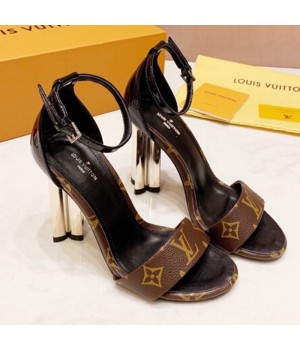 Louis Vuitton Silhouette Monogram Flower Shaped Heel Sandals Monogram 2019 (1050-9051538 )
