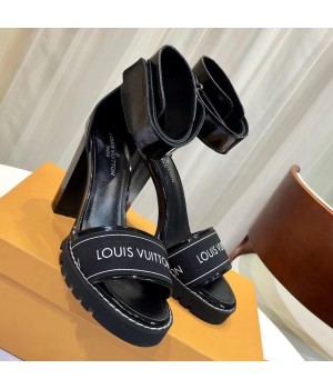 Lousi Vuitton Star Trail Sandal in Patent & Elastic 1A3Y22 Black 2018 (GD1054-8011803 )