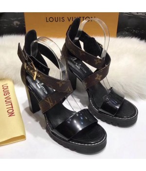 Lousi Vuitton Star Trail Sandal in Monogram Canvas & Patent Leather 2018 (GD1054-8011802 )