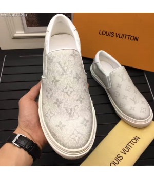 Louis Vuitton Men's Slip-on Sneaker White Monogram Canvas 2017 (K2100-7061710 )