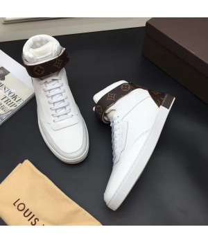 Louis Vuitton Men's Leather Sneaker Boots White 2017 (K2100-7061714 )